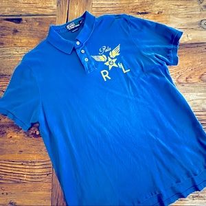 🍁 SALE POLO by RALPH LAUREN Iconic Screen-Printed, Custom-Fit Mesh Polo